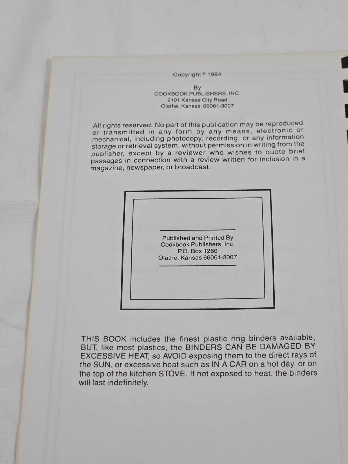 Our Favorite Recipes Christ the Redeemer Catholic Community Cookbook 1984 Spiral