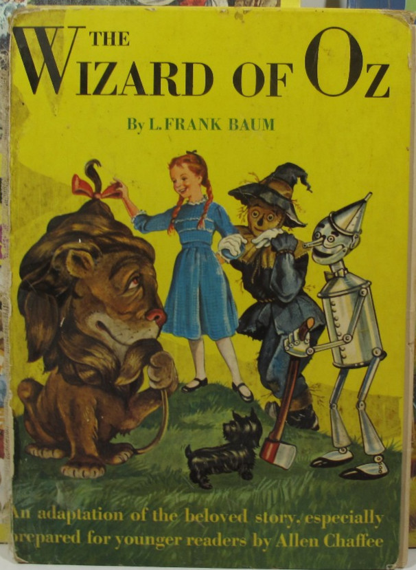 Lot of 4 VTG Books for Crafting~Decor~Wall Art~Wizard of Oz~Bluebeard~Three Pigs