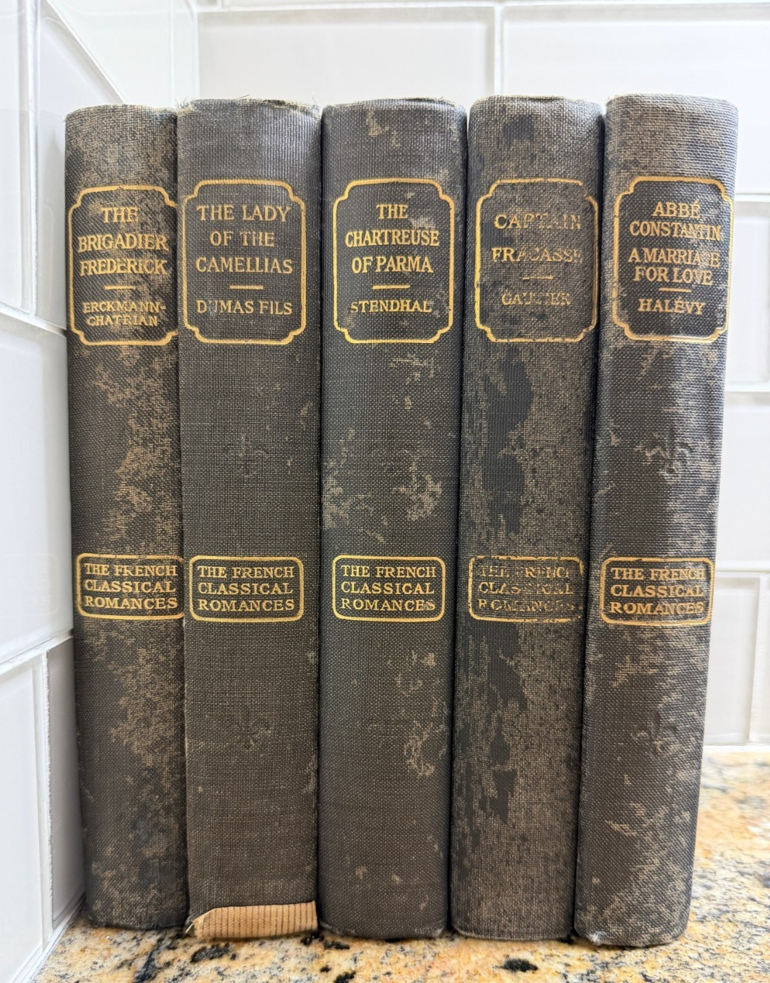 Antique Set of The French Classic Romance Books -see note for each title