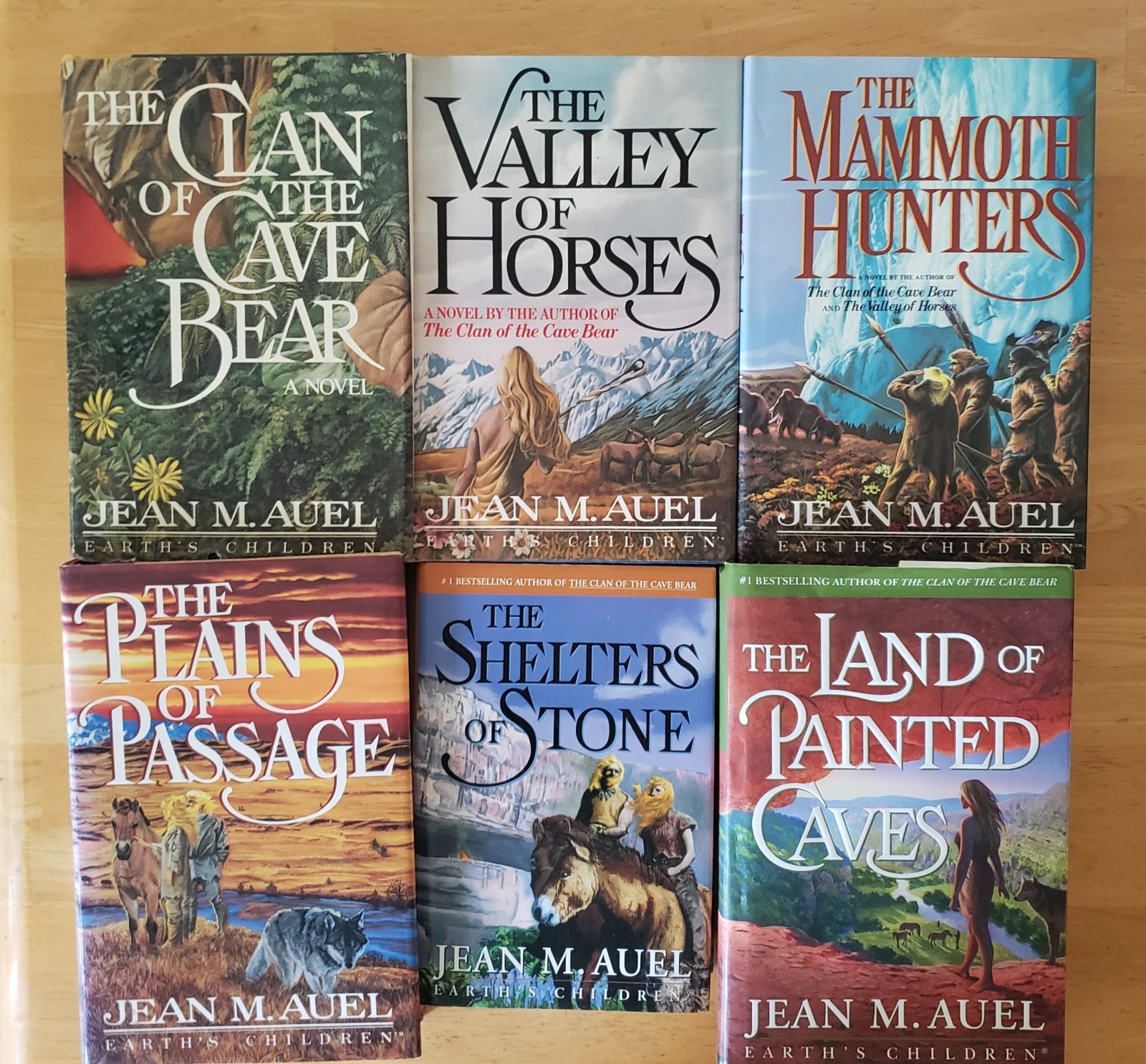 Set 6 Jean M Auel Earths Children Complete Series 1st Ed HC DJ Lot Very Good