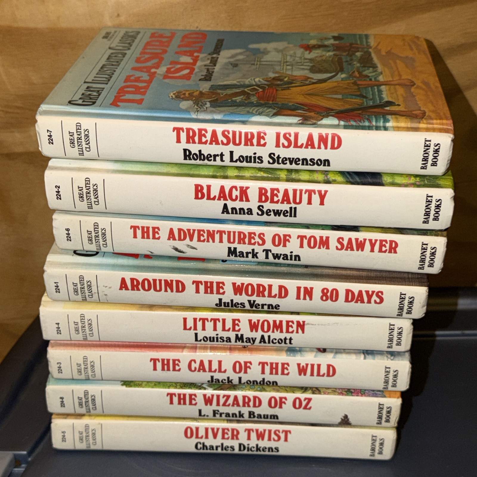 Vtg Lot 8 Great Illustrated Classics Wizard Of Oz Oliver Twist Little Women VGC