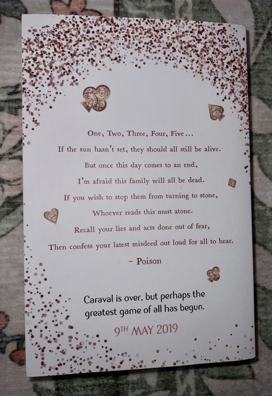 Finale uk arc by Stephanie Garber uk arc Uncorrected Proof Caraval arc