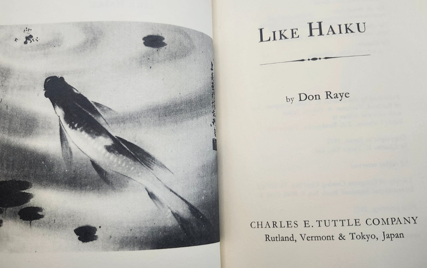Like Haiku by Don Raye (Hardcover, 1971) First Edition/First Printing