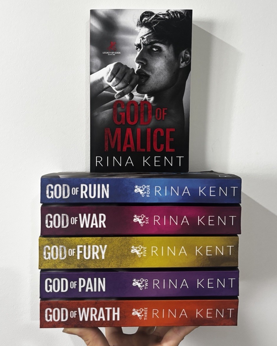 OOP Legacy Of Gods By Rina Kent Model Covers Out Of Print Pb LOG God Of Malice