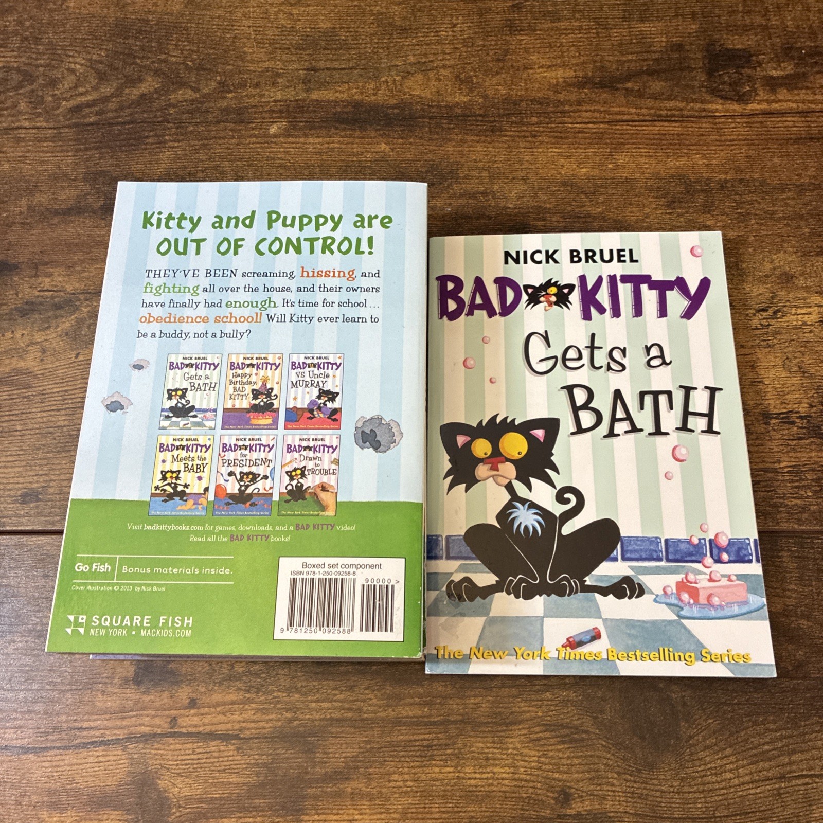 Lot of 5 Bad Kitty Paperback Books by Nick Bruel First Square Fish Edition