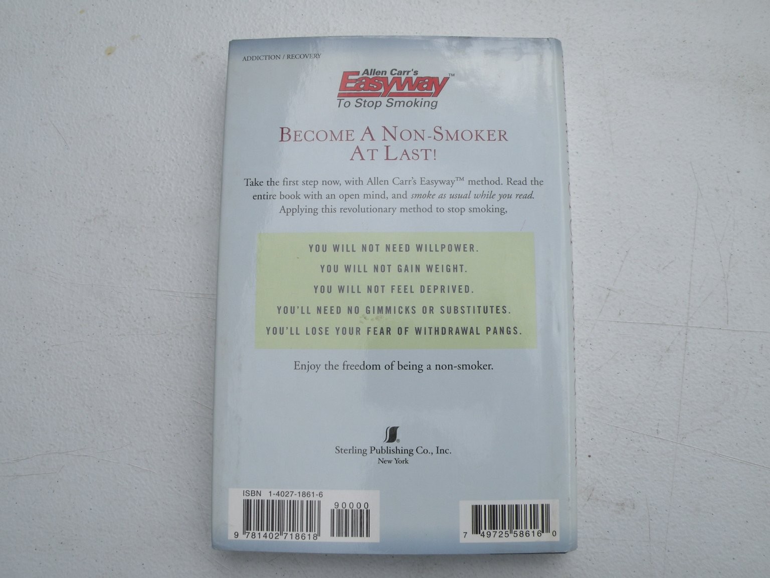 Easy Way to Stop Smoking Allen Carr 2004 Revised Updated Sterling Publishing