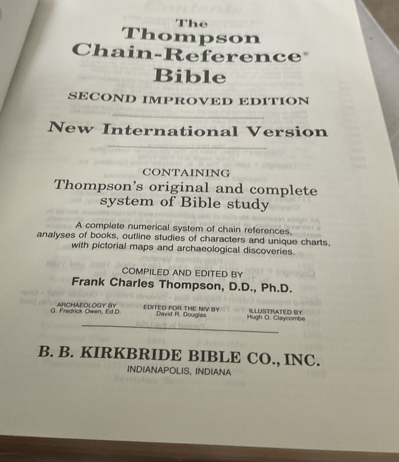 LIKE NEW***THOMPSON CHAIN-REFERENCE BIBLE***NIV***GENUINE LEATHER