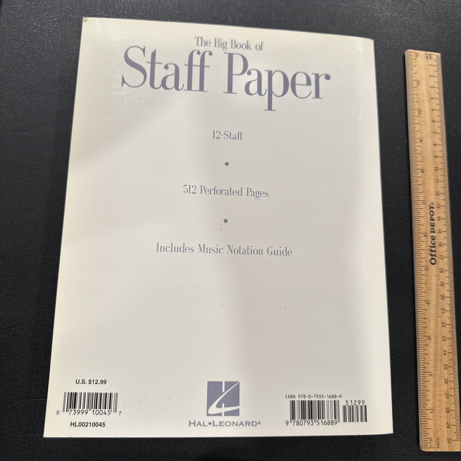 The Big Book of Staff Paper | 512 Pages of Perforated Music Manuscript Paper…