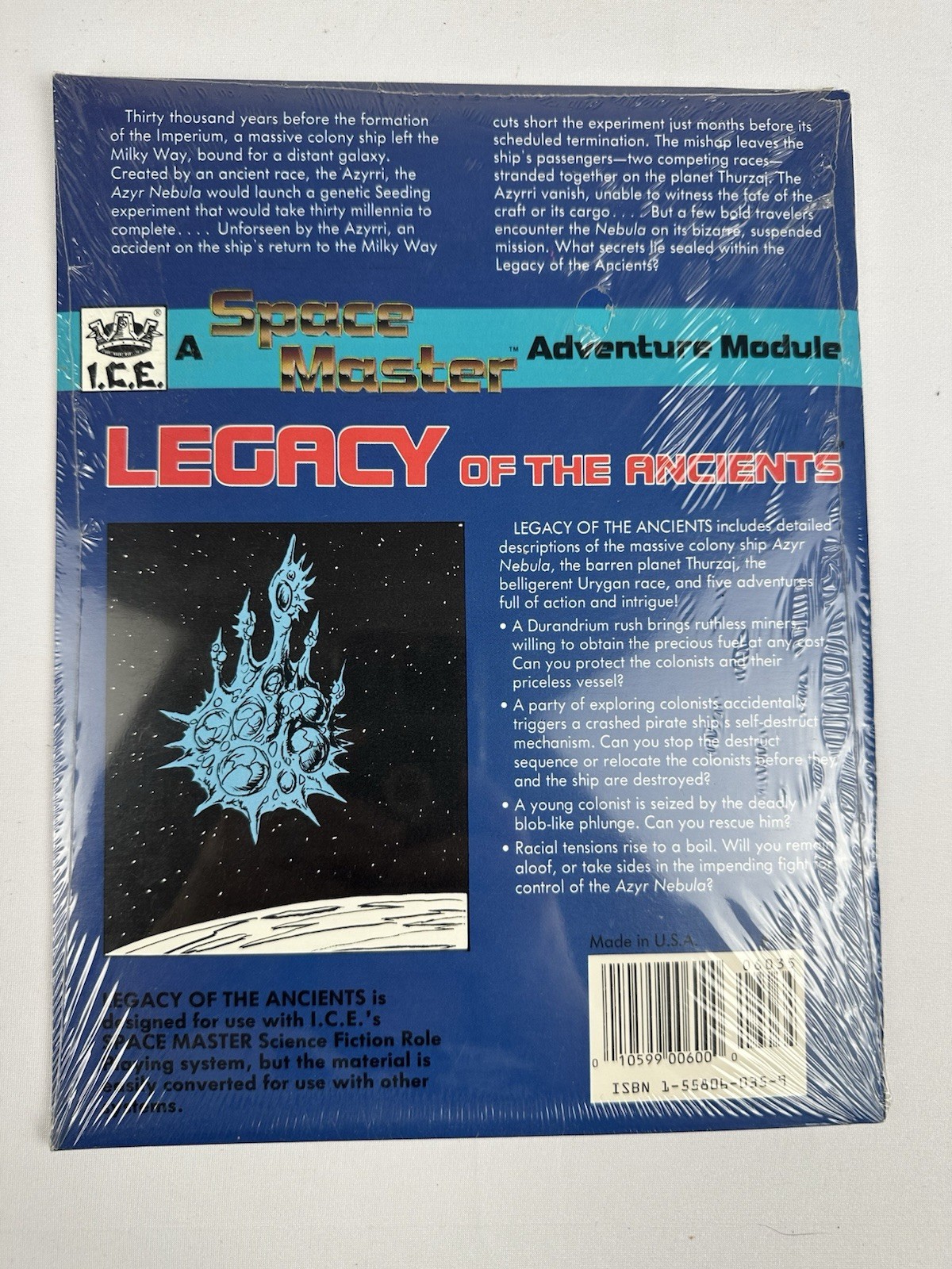 Legacy of the Ancients Space Master Adventure Module I.C.E. #9106 Sealed & NEW