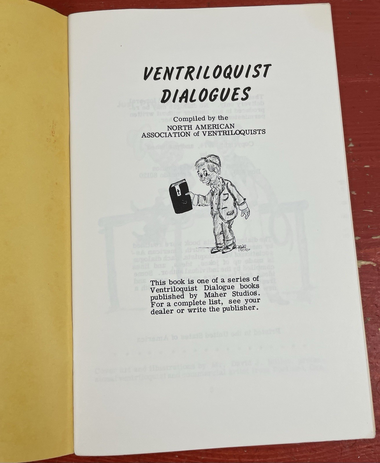 N.A.A.V. Dialogues for Ventriloquists Gospel Subjects Maher Studios VTG PB 1974