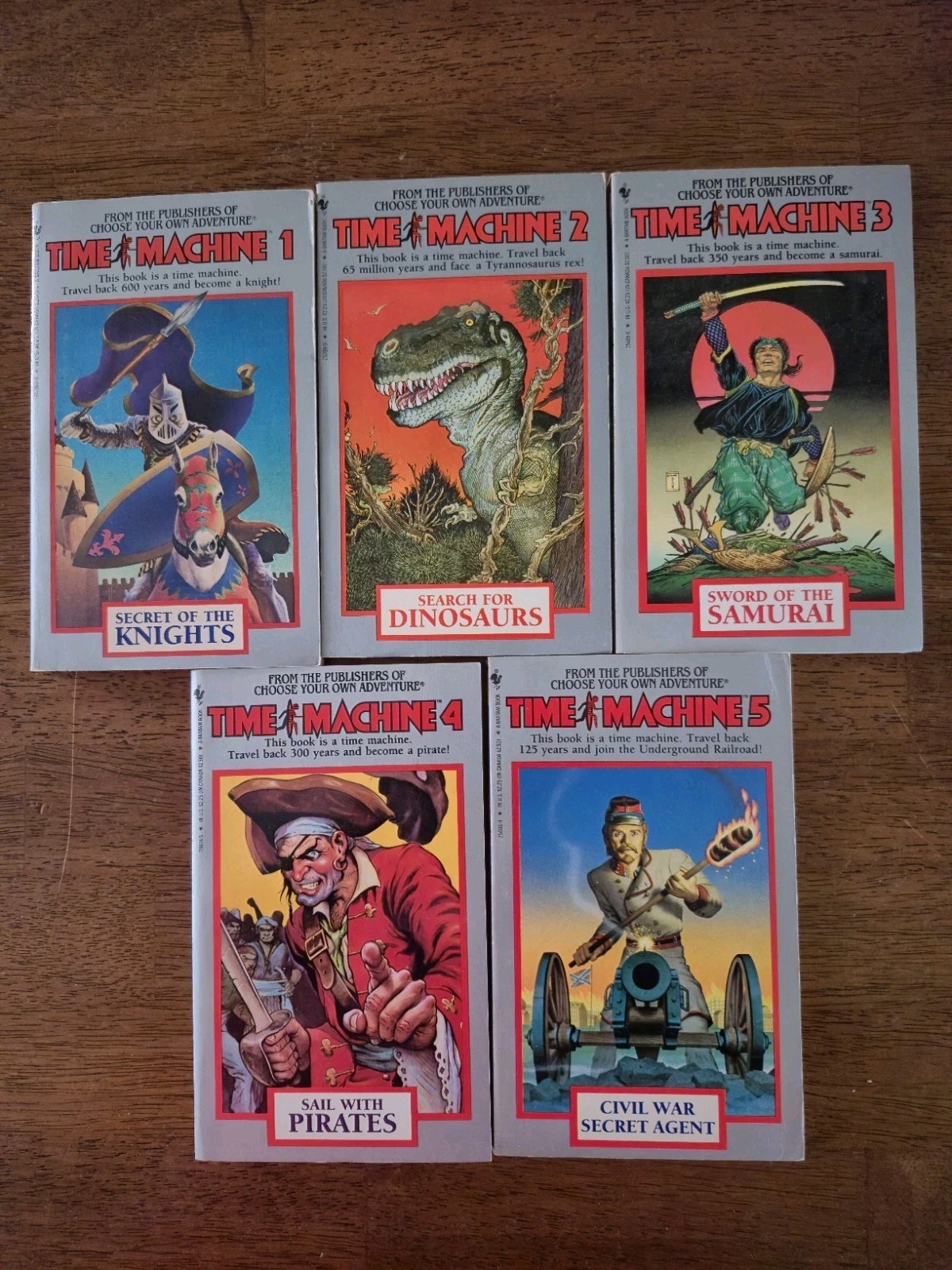 Bantam Time Machine Series Books 1-5 In Boxed Set CYOA RPG Gamebook Lot 1980’s