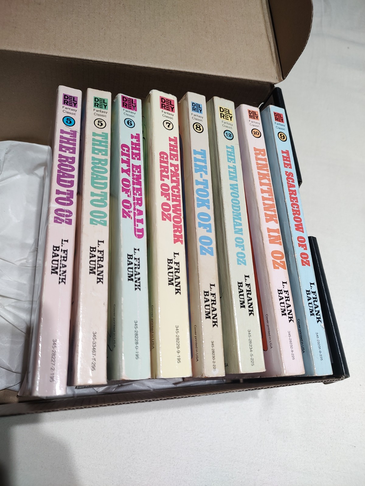 Lot of 8 Wizard of Oz Del Rey 1979 Paperback L. Frank Baum 5 6 7 8 9 10 12 😎🔥