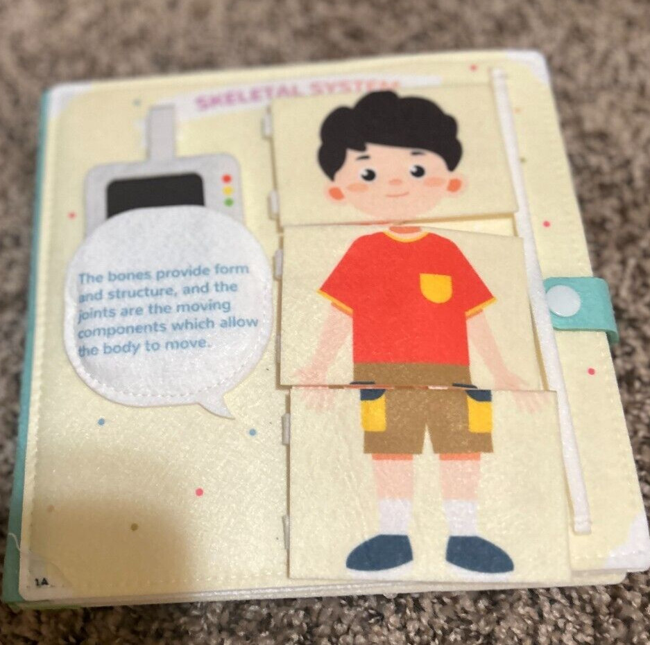 Unbranded Montessori Plush Busy Human Body Book