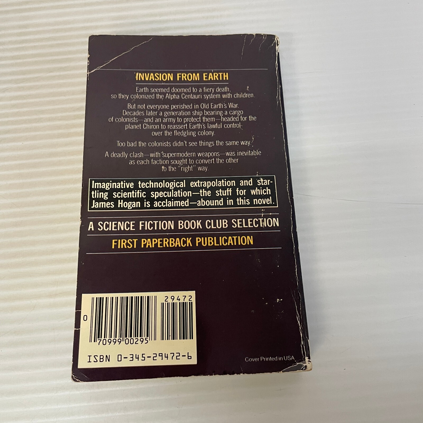 Voyage from Yesteryear Science Fiction Paperback Book by James P. Hogan 1982