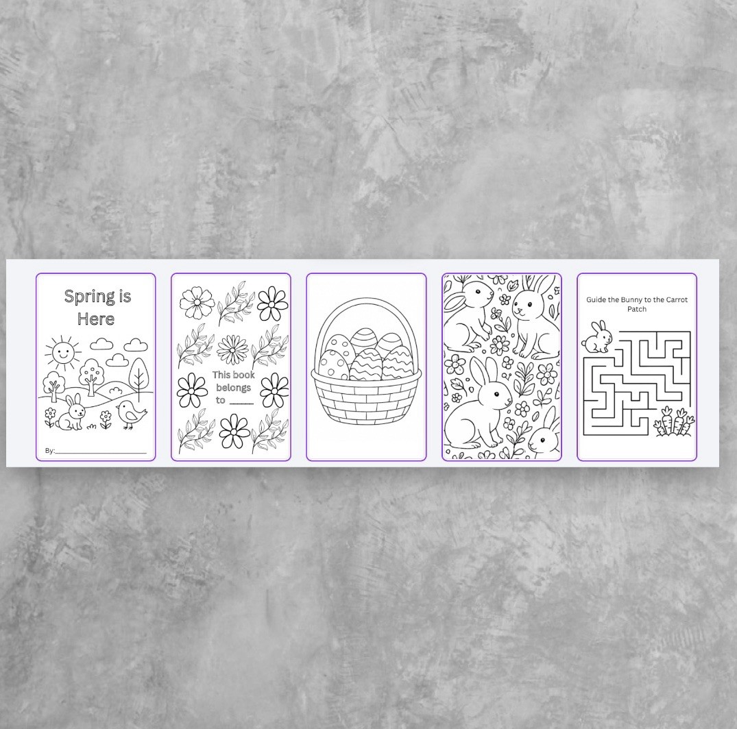 DIGITAL CONTENT- 2026 Spring Coloring & Activity Book-33 Pages *PRINTING REQ’D*