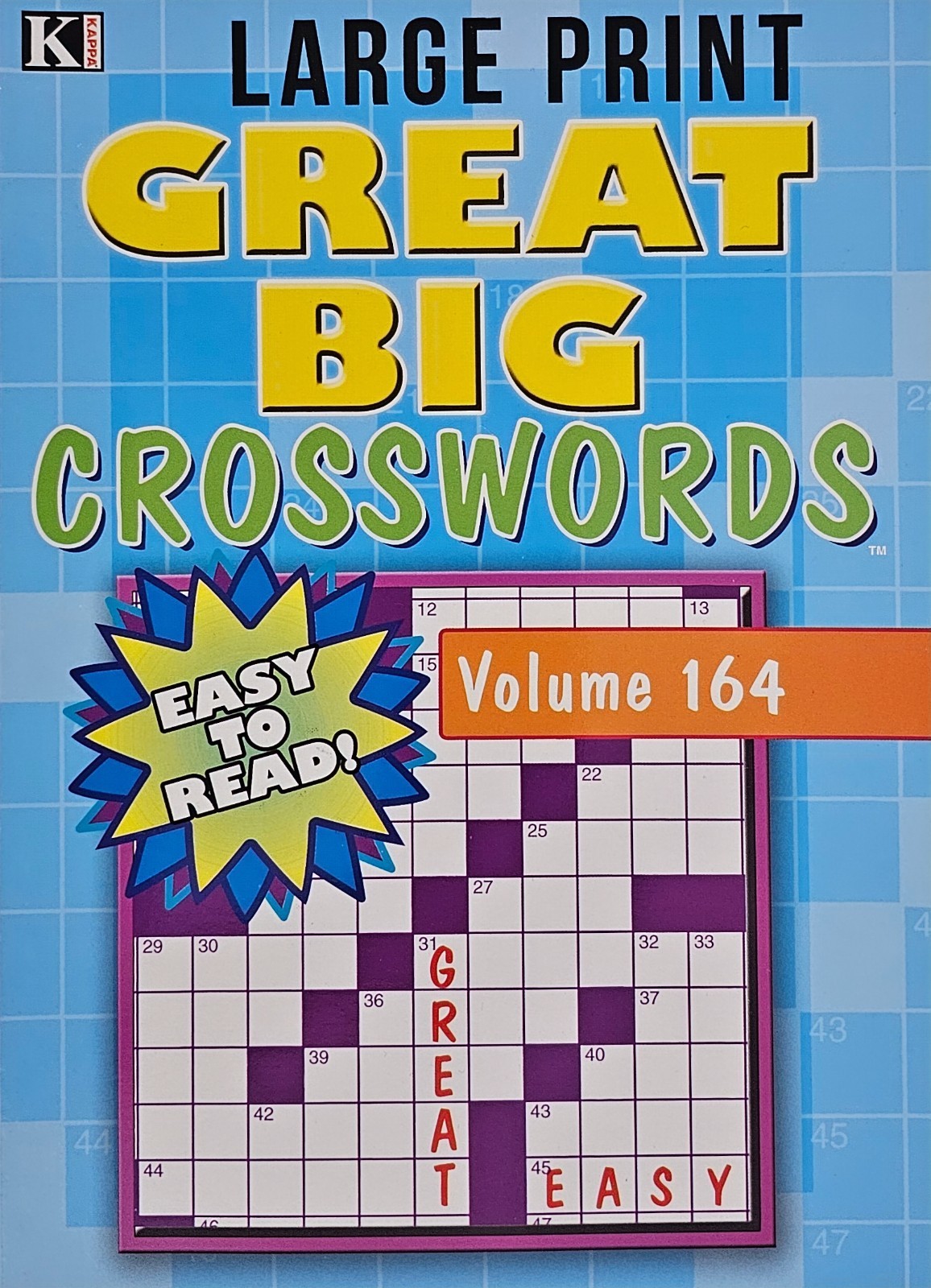Kappa Large Print Great Big Crosswords Puzzle Books, 24 Different Volumes U-PICK