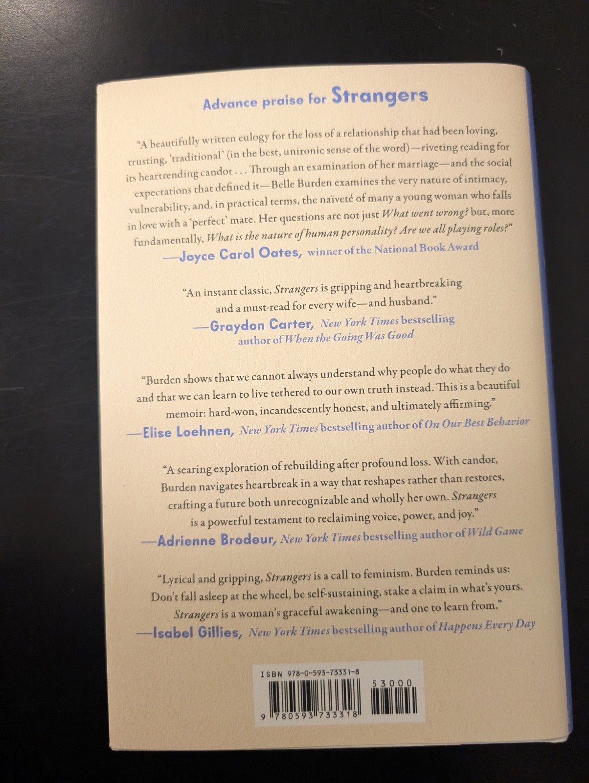 Strangers : A Memoir of Marriage by Belle Burden (2026, Hardcover)