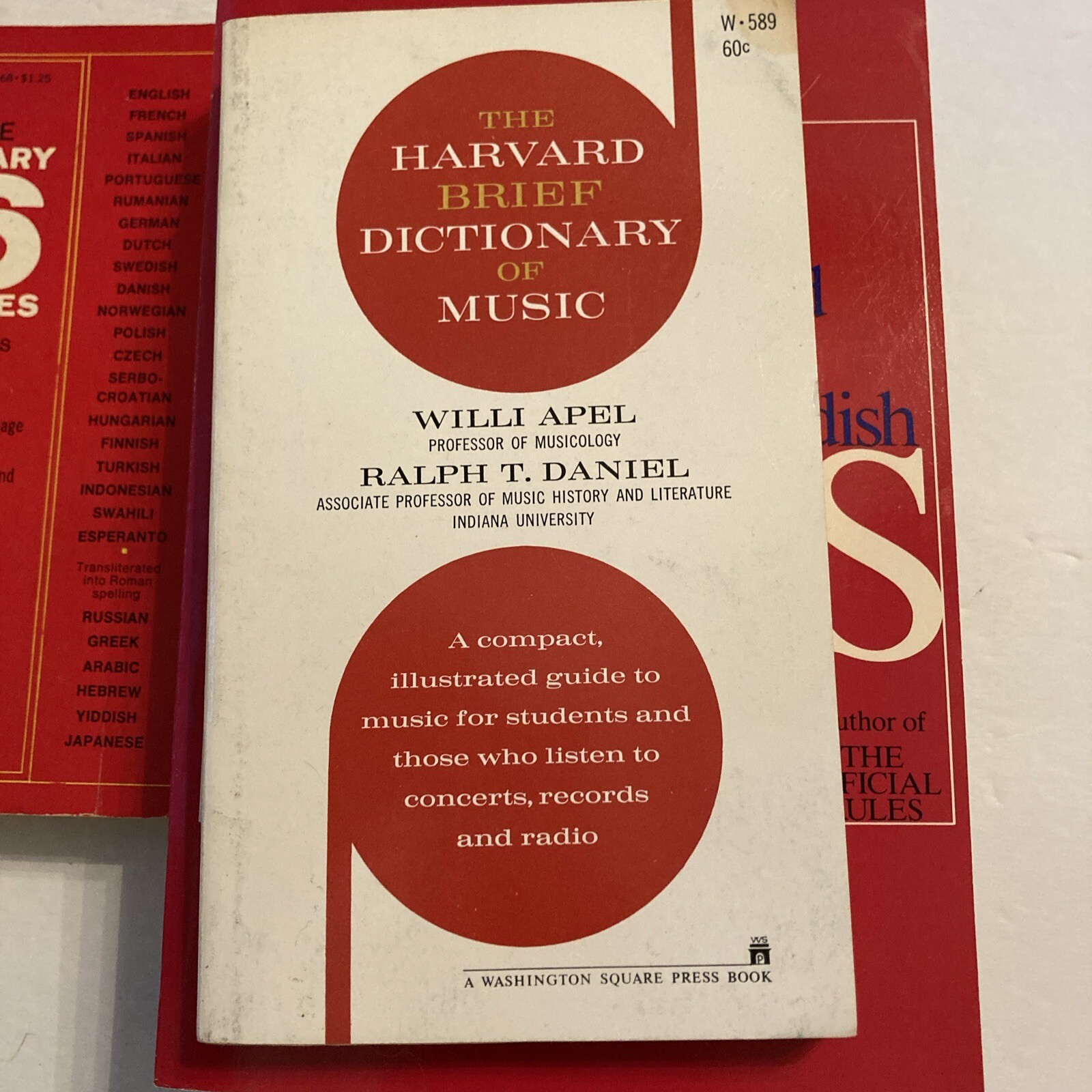Lot of 5 Dictionaries Languages Harvard Brief Concise Music Misinformation Words