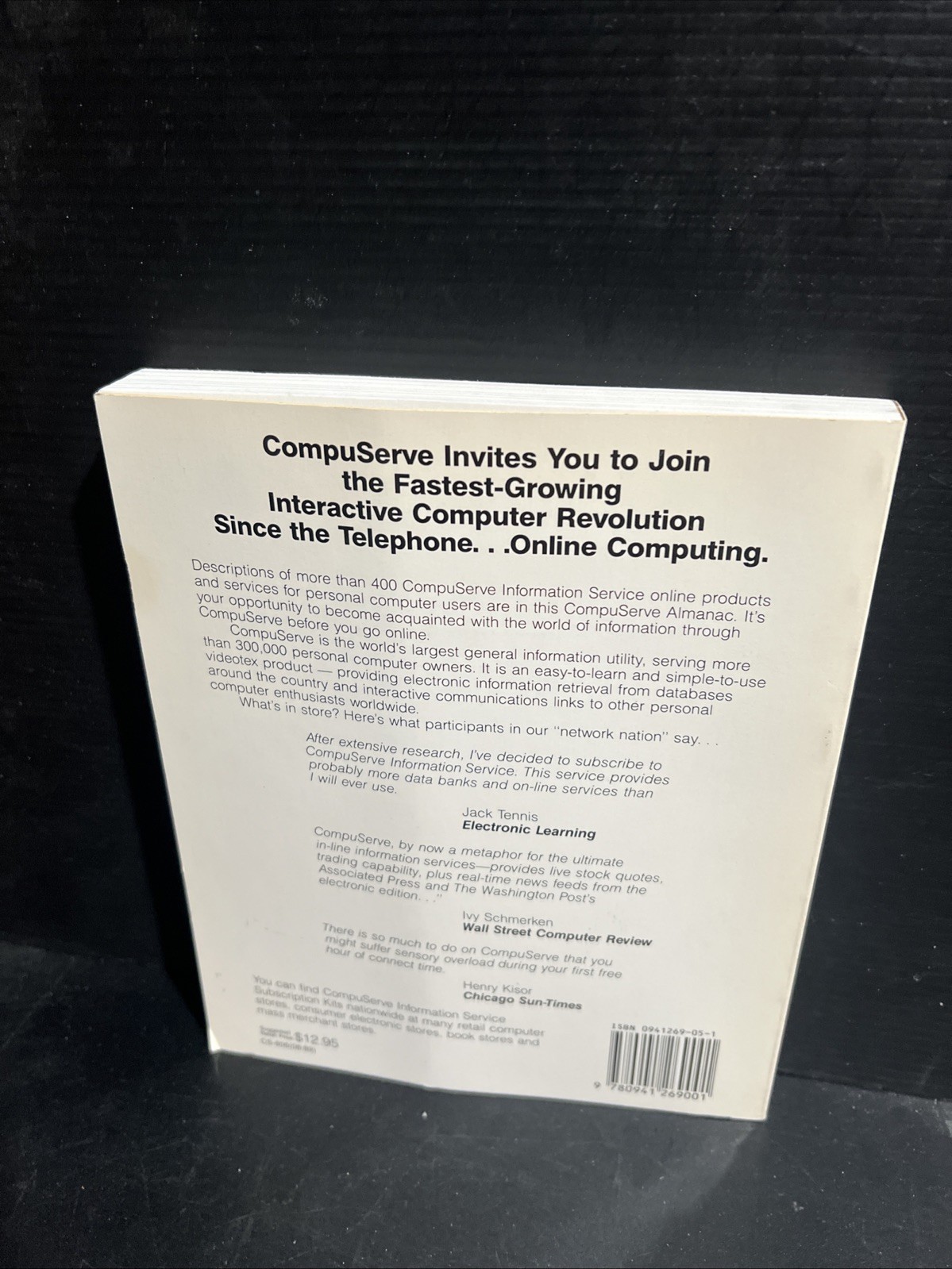 OOP CompuServe Almanac Trade PB 1989 Offline Reference Of Online Services