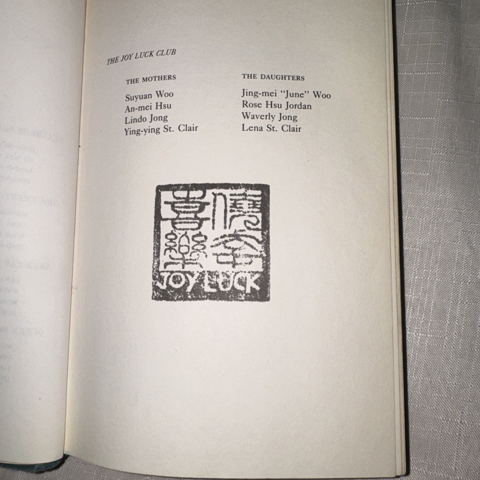Joy Luck Club by Amy Tan (1989, Hardcover)