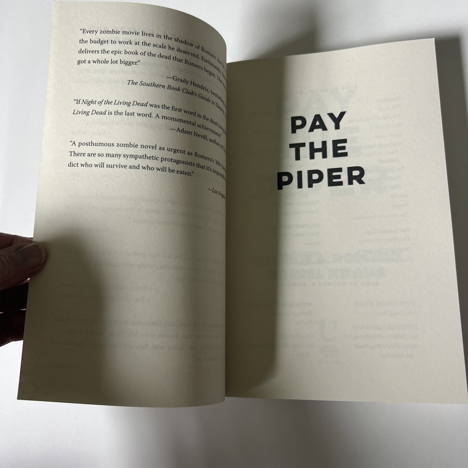 Pay the Piper: A Novel book-Romero Horror Story uncovered in 2019-Daniel Kraus
