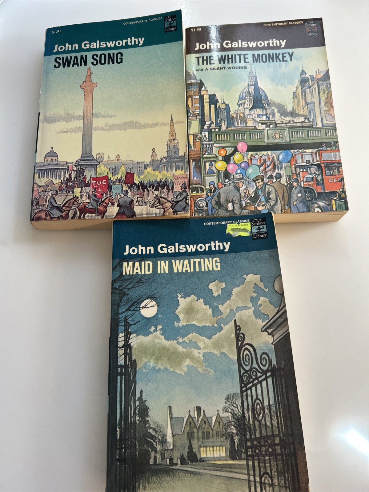 3 VTG SC 📚 John Galsworthy MAID IN WAITING~SWAN SONG 2928