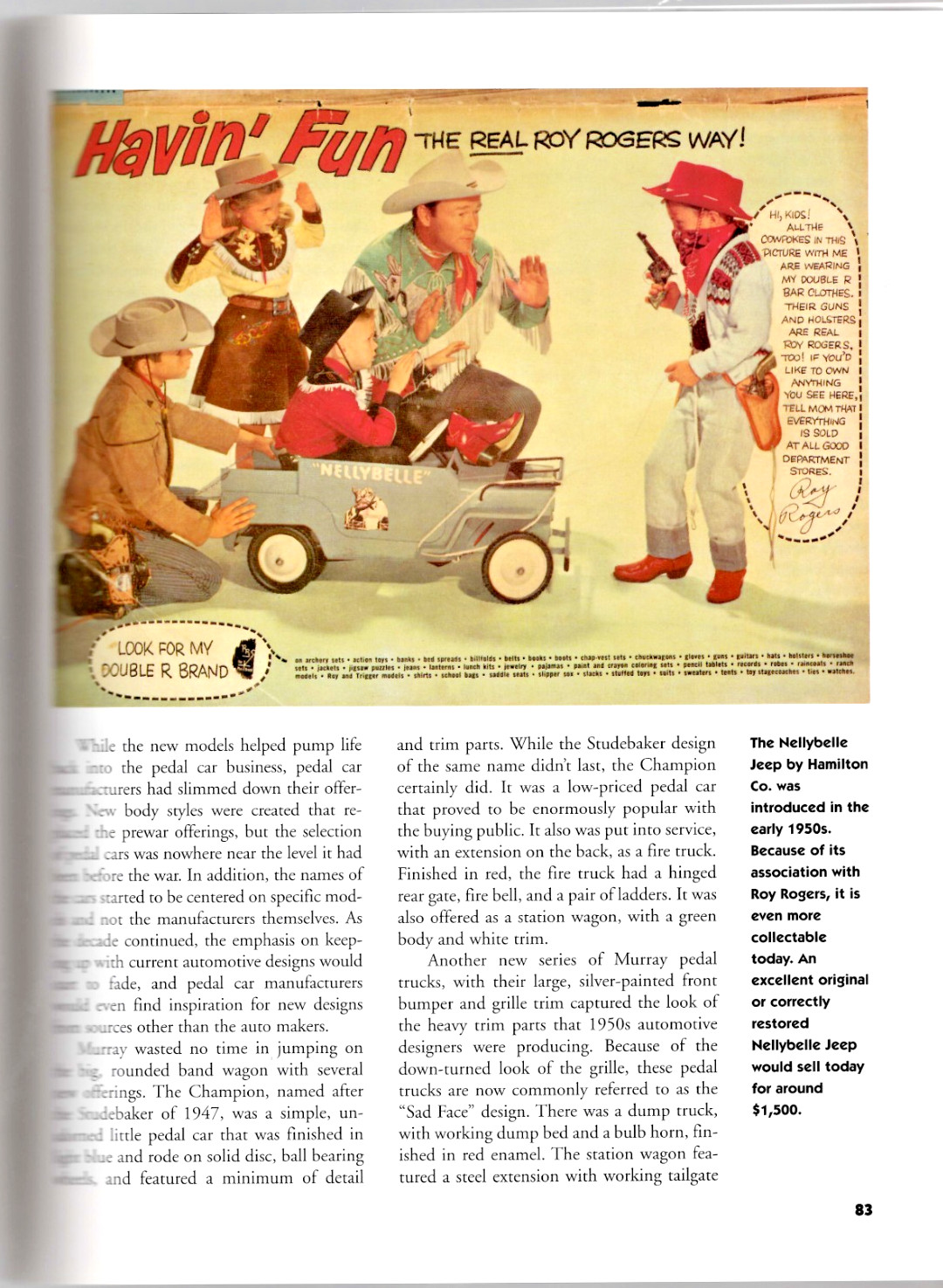 1999 Pedal Cars Larry Bloemker-Robert Genet- Ed Weirick 128 Pages Like New