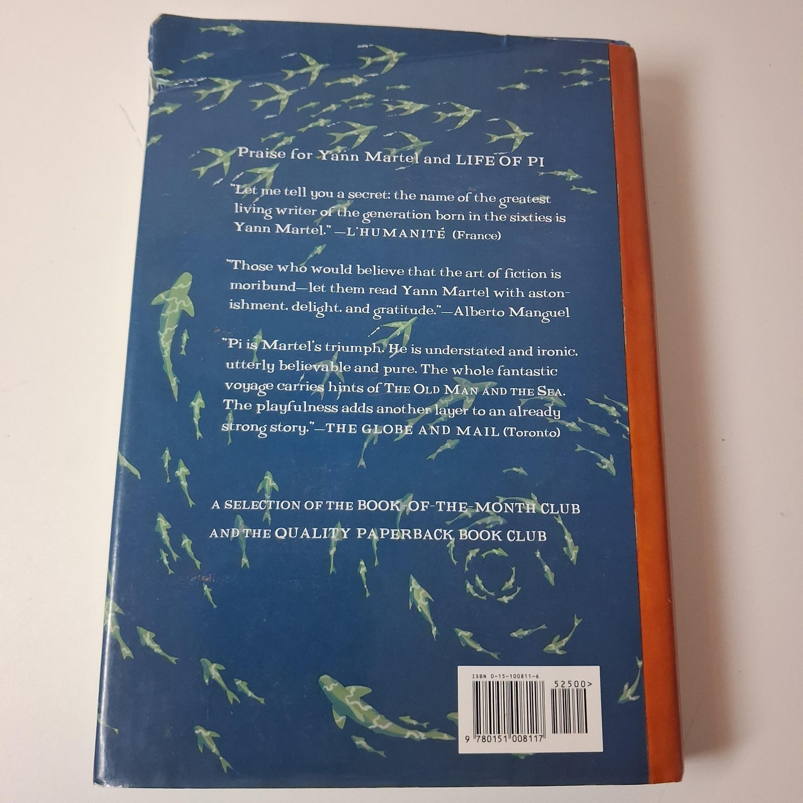 Life Of Pi A Novel Yann Martel Harcourt Blue HC DJ First Edition 2001 USA