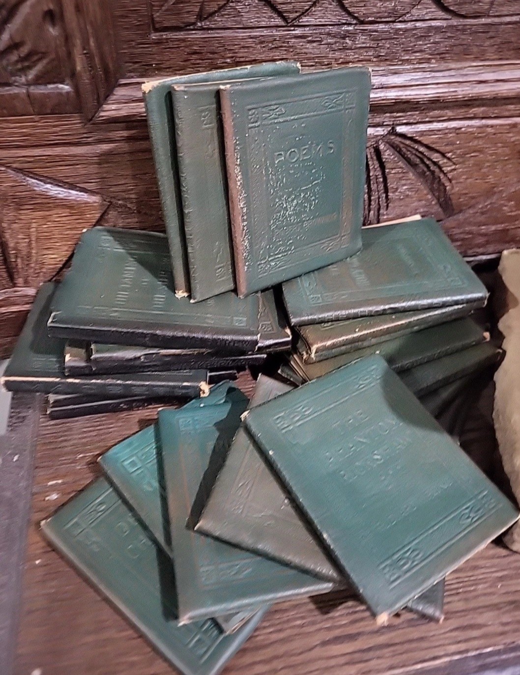 100 yr Old Antique Little Leather Library Books 1920’s Redcroft Pick Your Title