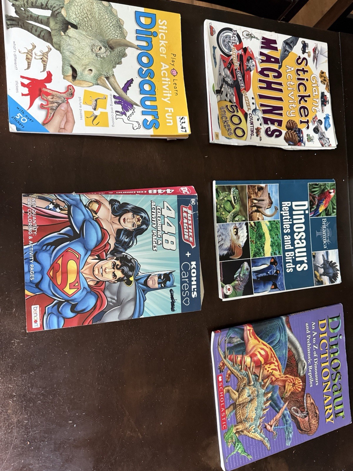 Dinosaur Activity Books, Stickers, Reading Books And Super Hero Coloring Book