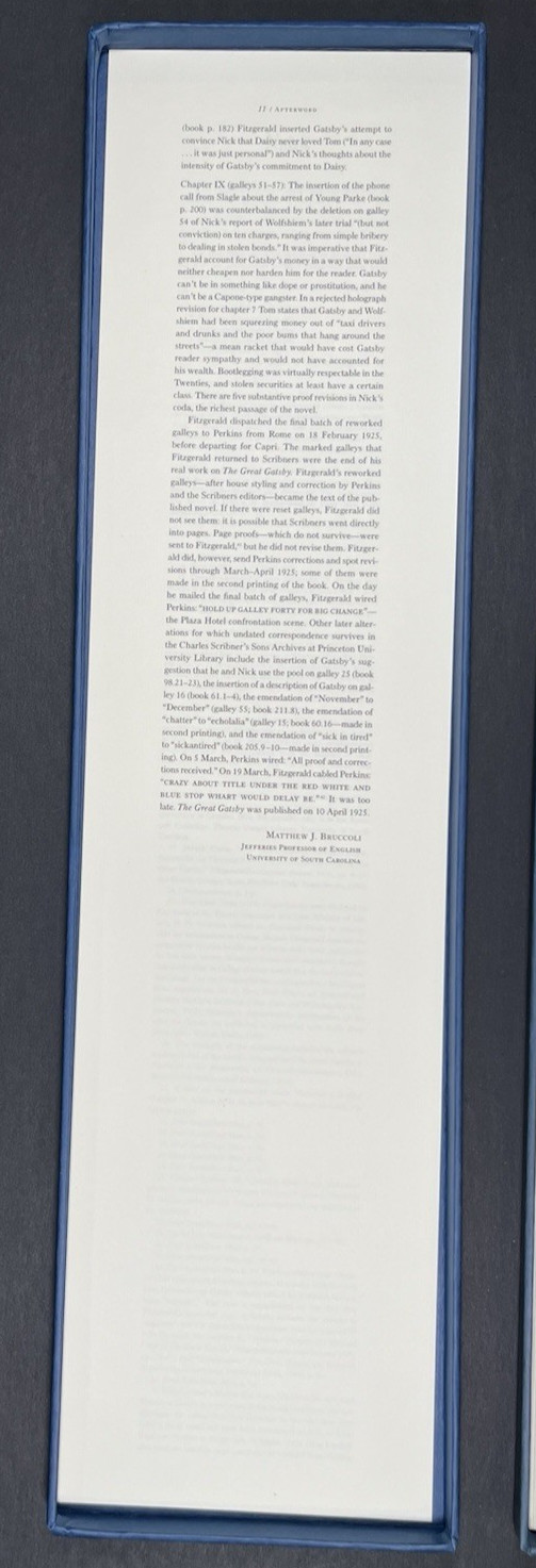 Trimalchio by F. Scott Fitzgerald: Limited Edition Facsimile Galley Proofs #216