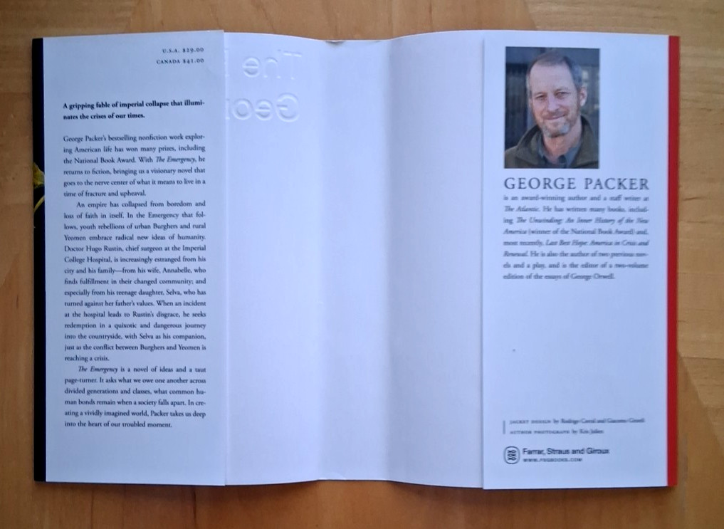 “The Emergency” by George Packer (2025 1st Edition HC & DJ )