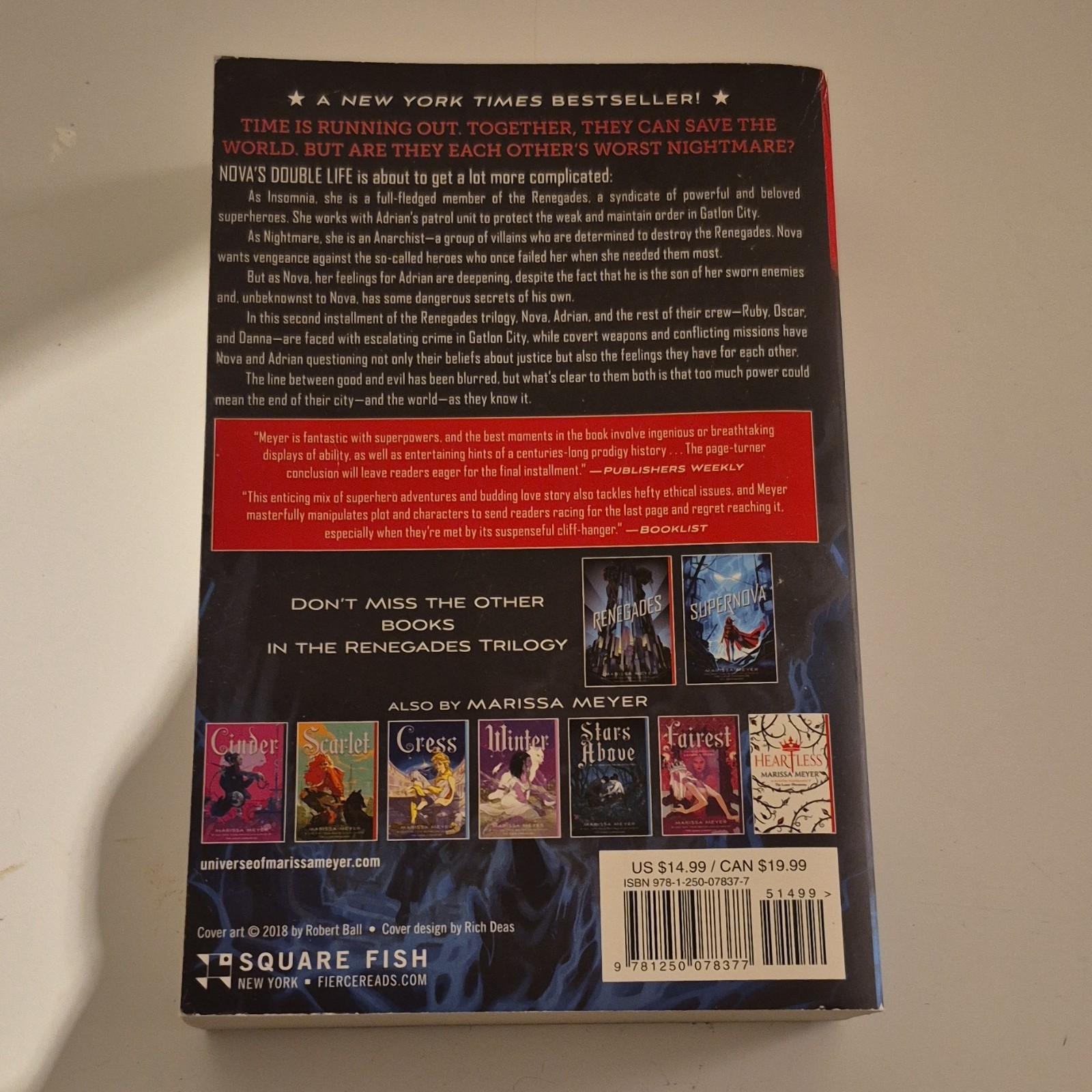 Marissa Meyer Archenemies Renegades Ser. Book 2 Trade Paperback Square Fish 2018