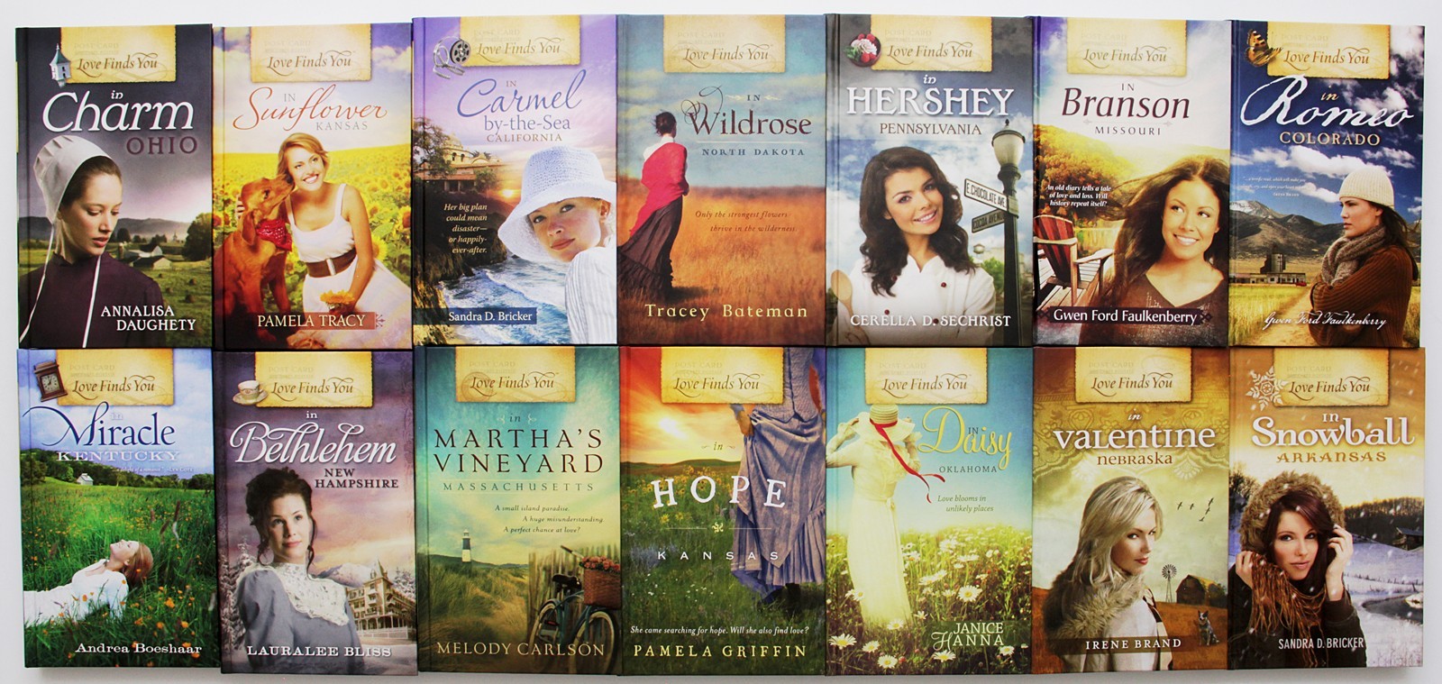 Lot of 14 Guideposts Love Finds You Postcard Series by US State HC Charm Ohio
