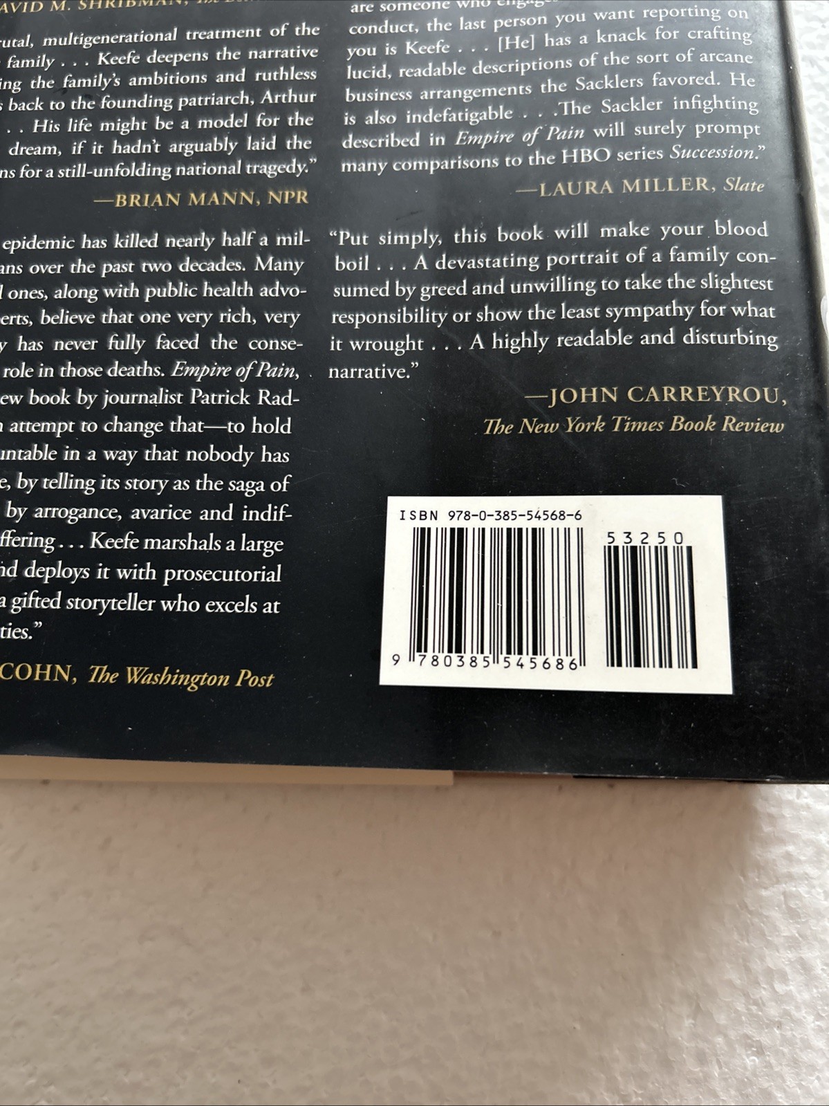Empire of Pain: The Secret History of the Sackler Dynasty – Patrick Radden Keefe