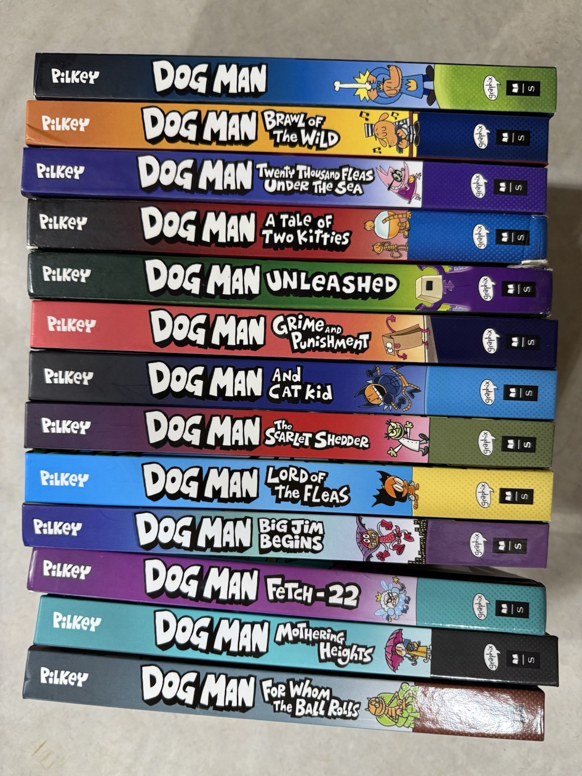 DAV Pilkey Children’s Dog Man Hardcover Book Bundle Lot Of 13