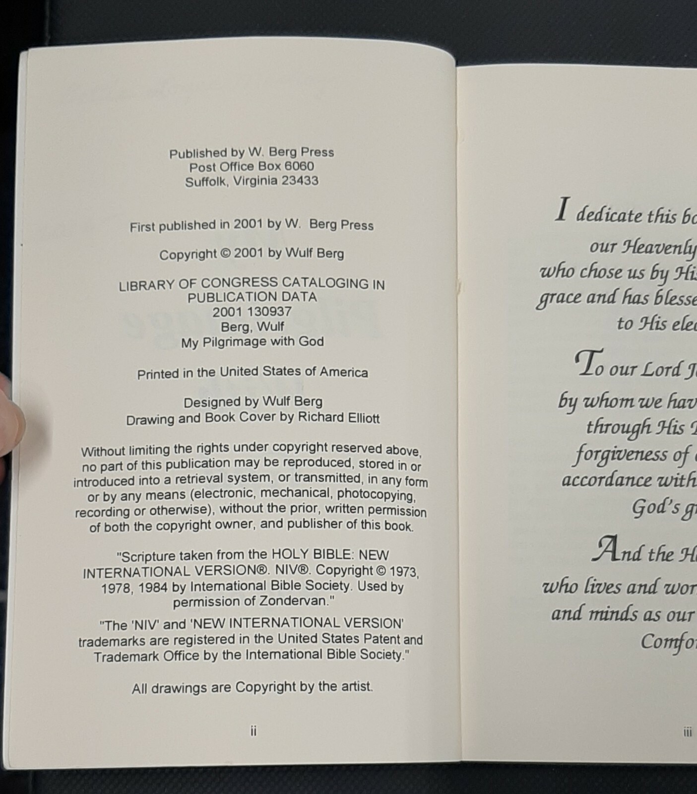 My Pilgrimage With God~Wulf Berg~244 pages~2001~Trade Paperback