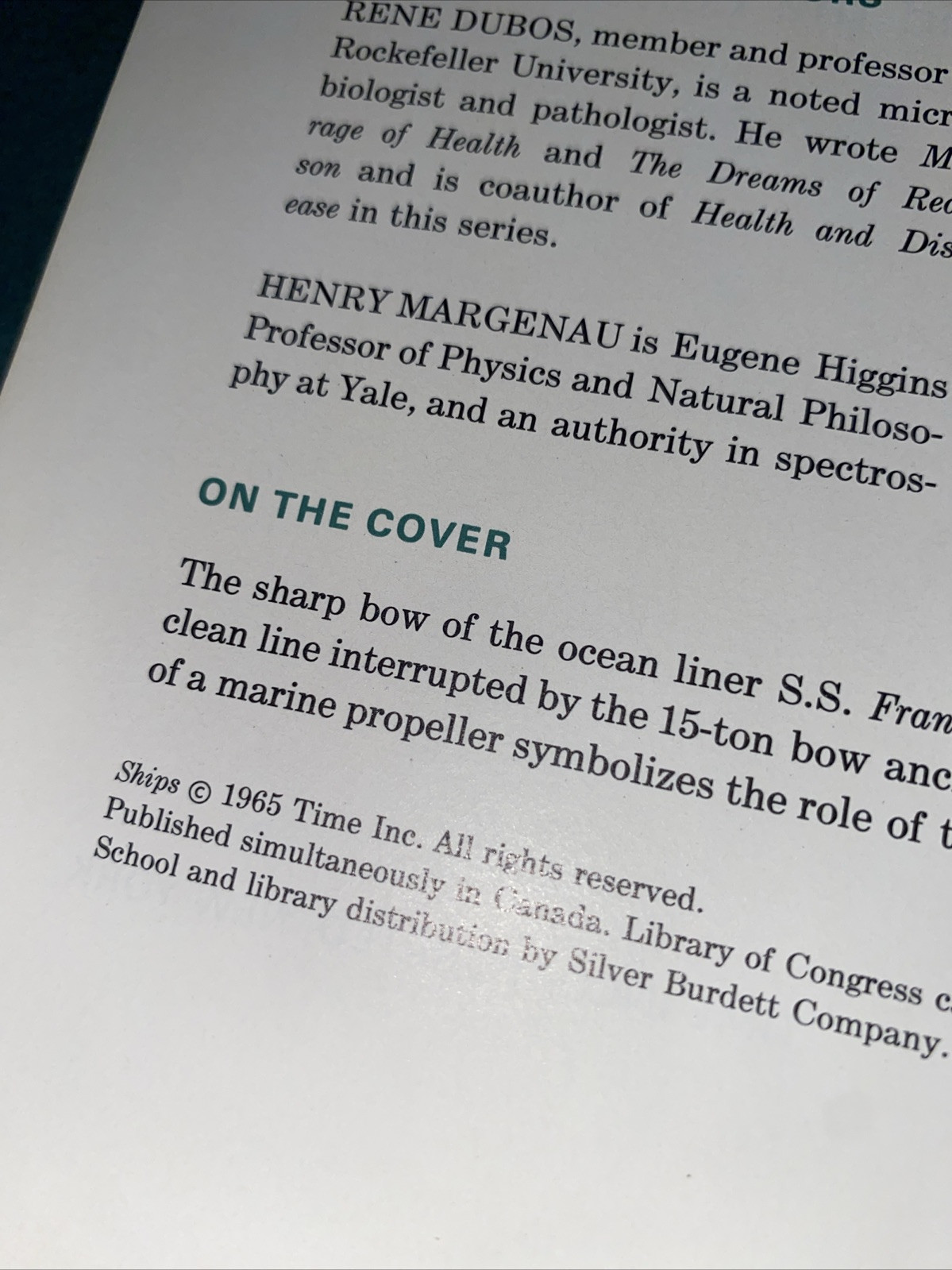 Life Science Library Ships 1965 200 PAGES
