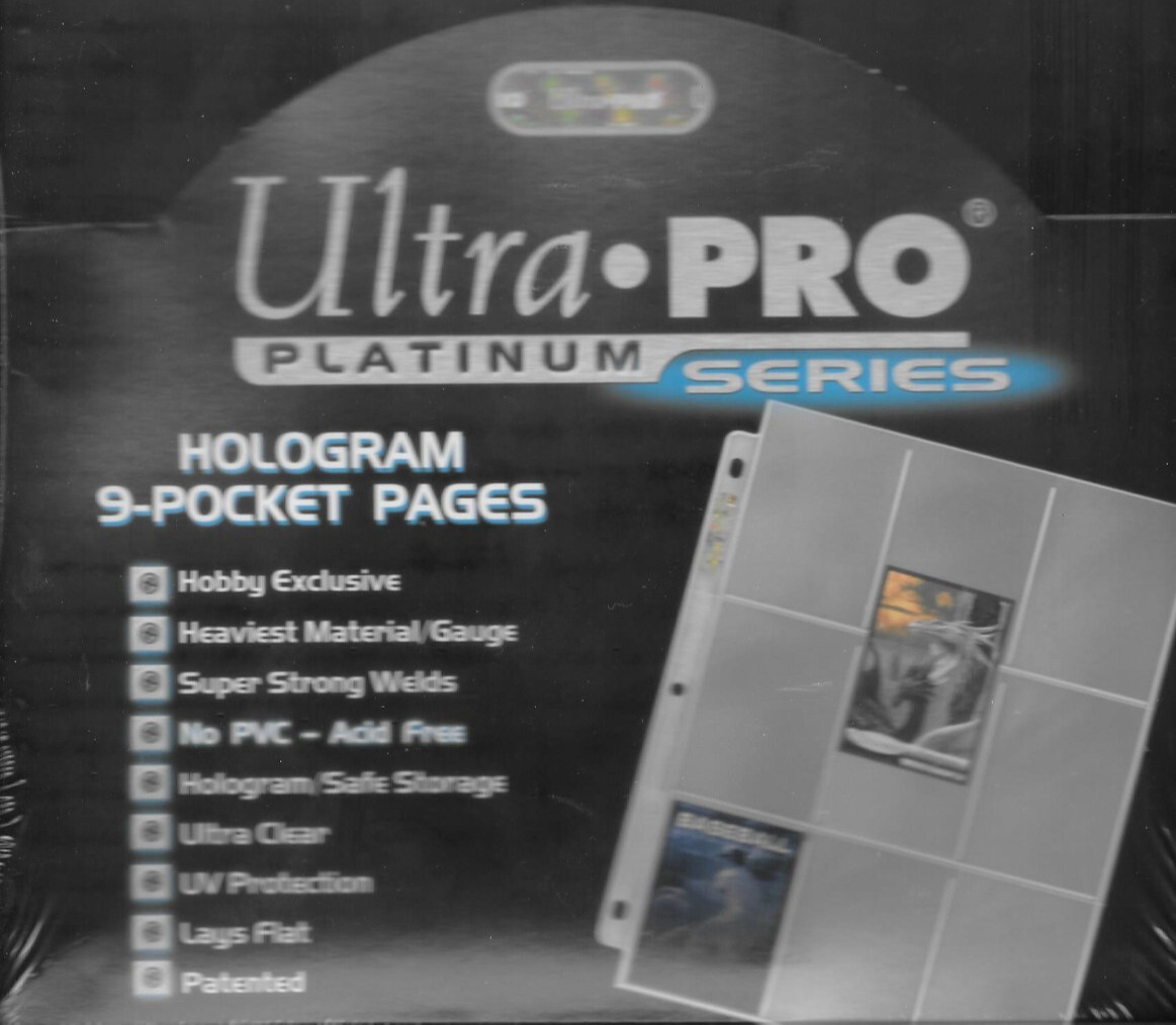100 ULTRA PRO 9 POCKET PAGES BRAND NEW FACTORY SEALED ARCHIVAL FREE SHIPPING