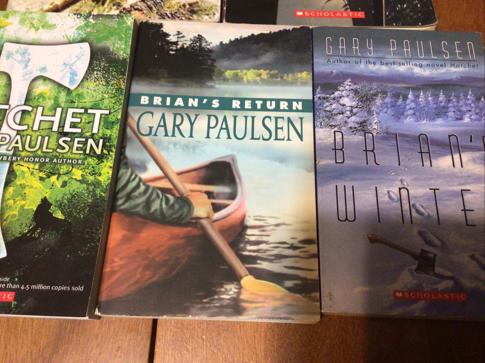 Complete Set Lot Of 5 BRIAN Books Paulsen HATCHET River HUNT Return WINTER (L1)