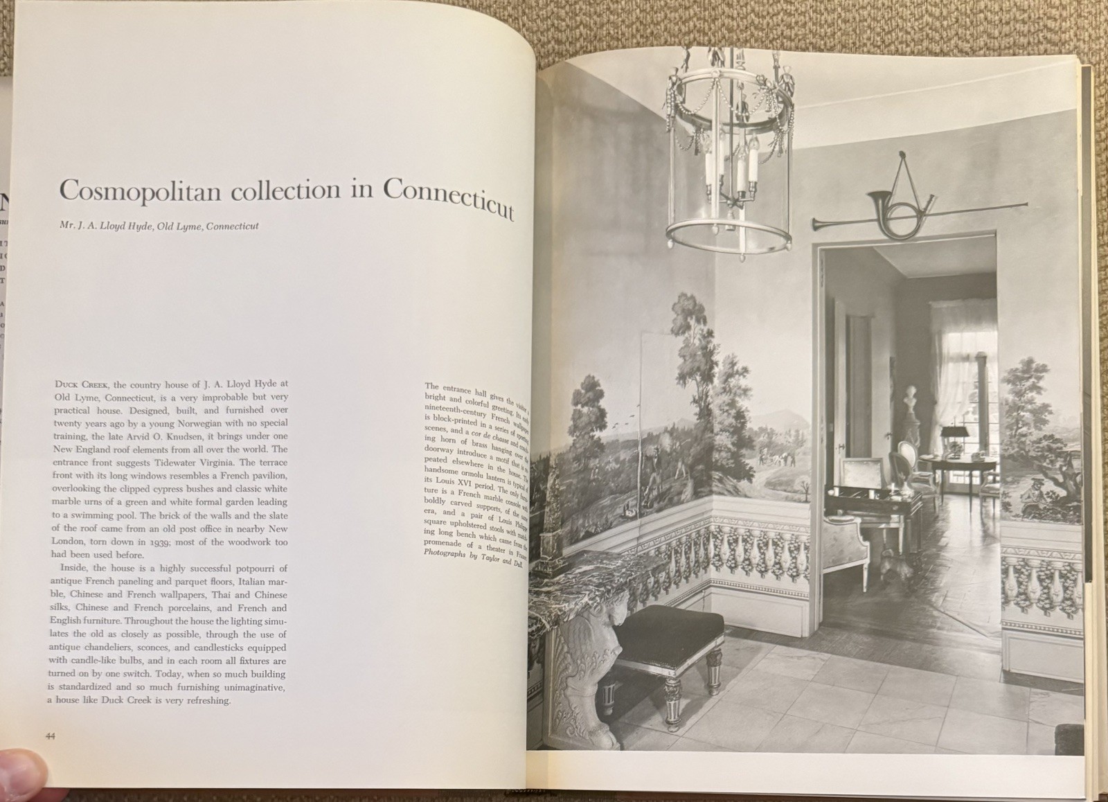 Living With Antiques: A Treasury Of Private Homes In America (1963, HC w/DJ)