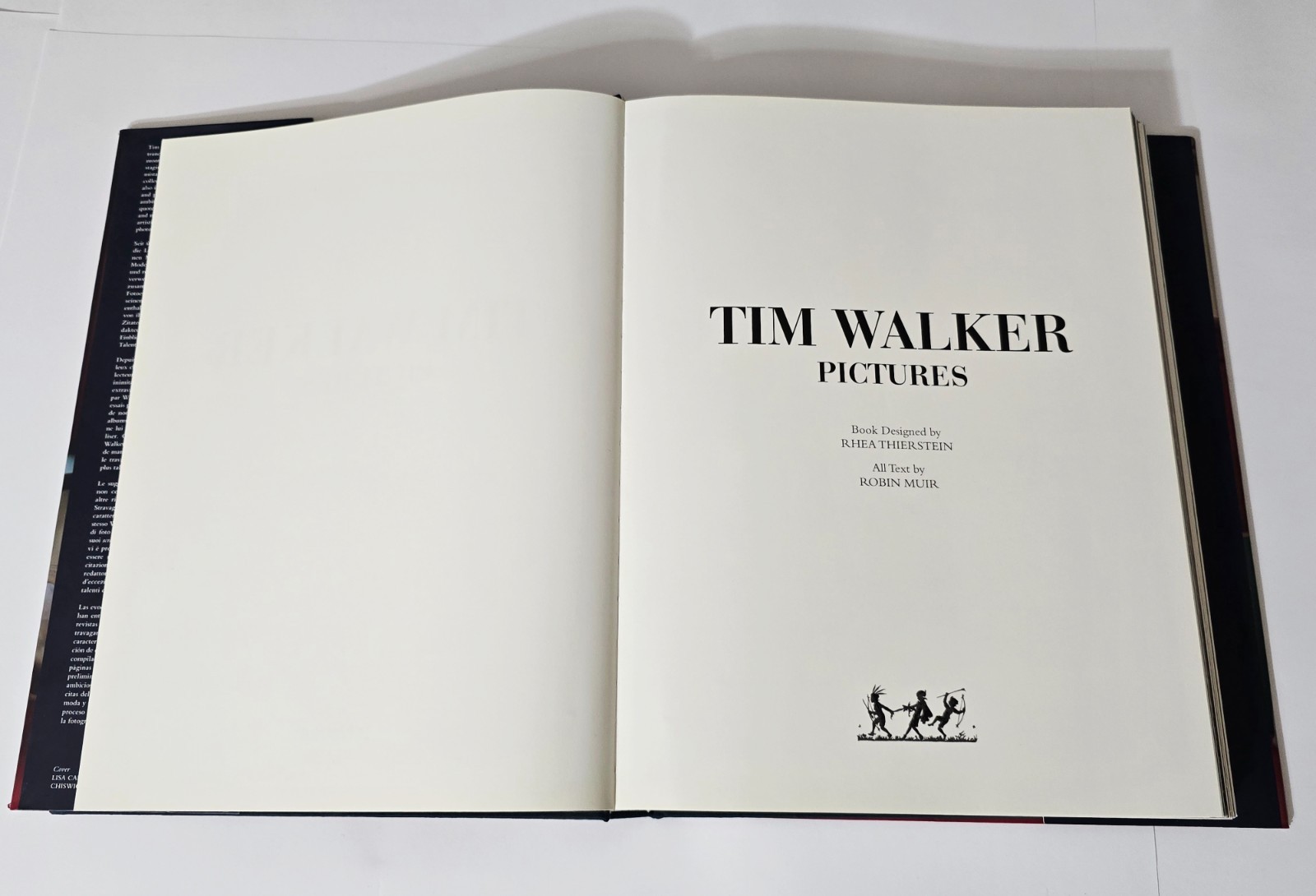 TIM WALKER PICTURES ART PHOTO BOOK FASHION PHOTOGRAPHY TENEUES