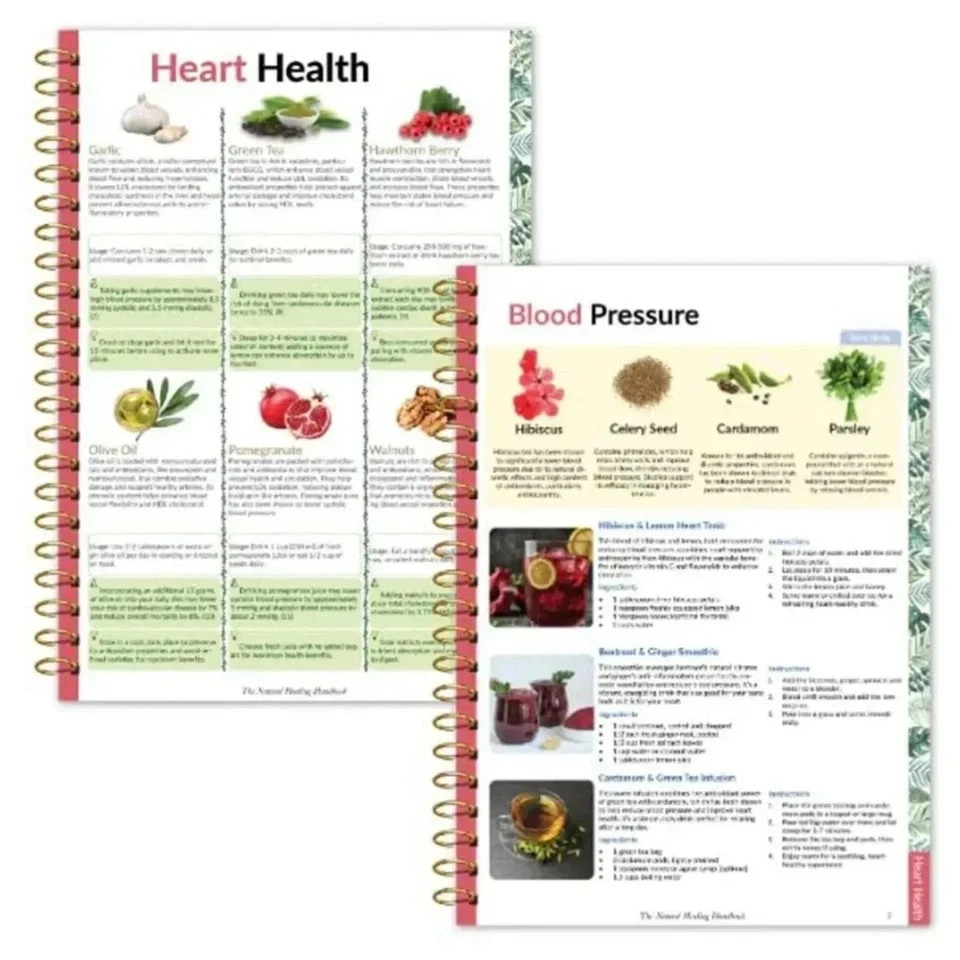 The Natural Healing Handbook Spiral-Bound Guide for Herbal Remedies & Natural