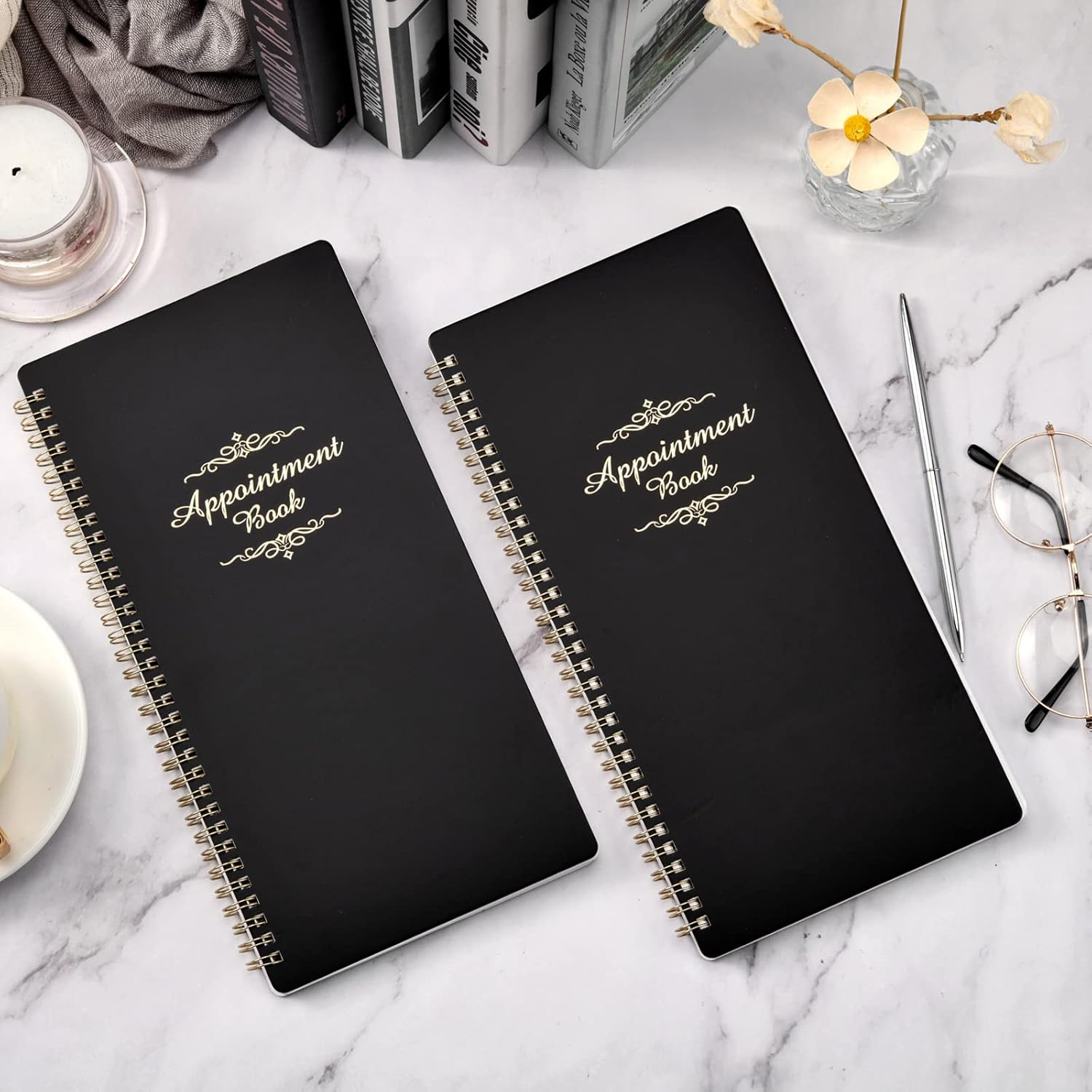 Salon Appointment Book – 15 Min Increments, 3 Cols, 200 Pages, 6.1” X 11.54”,