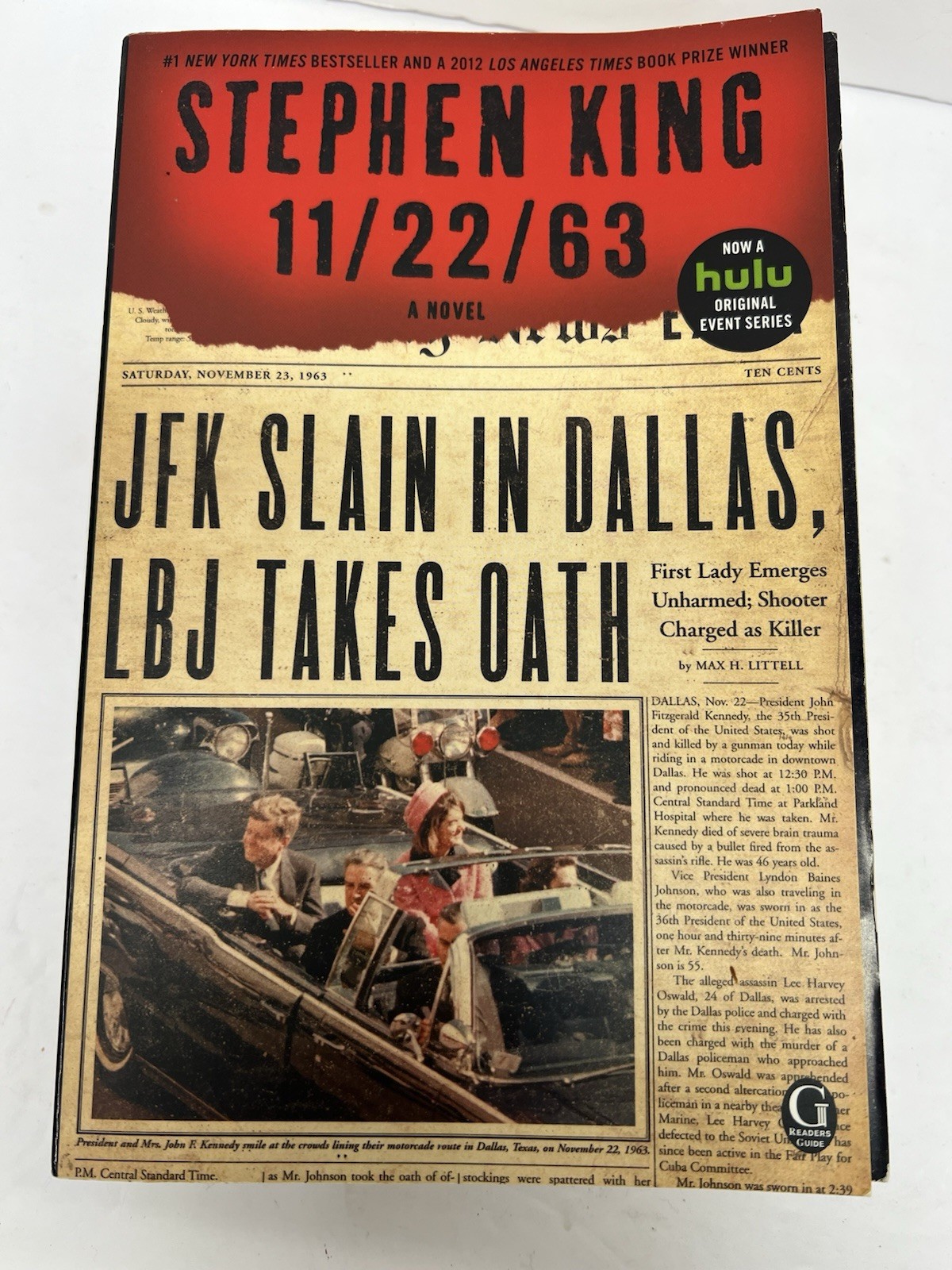 11/22/63: JFK Slain in Dallas LBJ Takes Oath by Stephen King Paperback Book PB