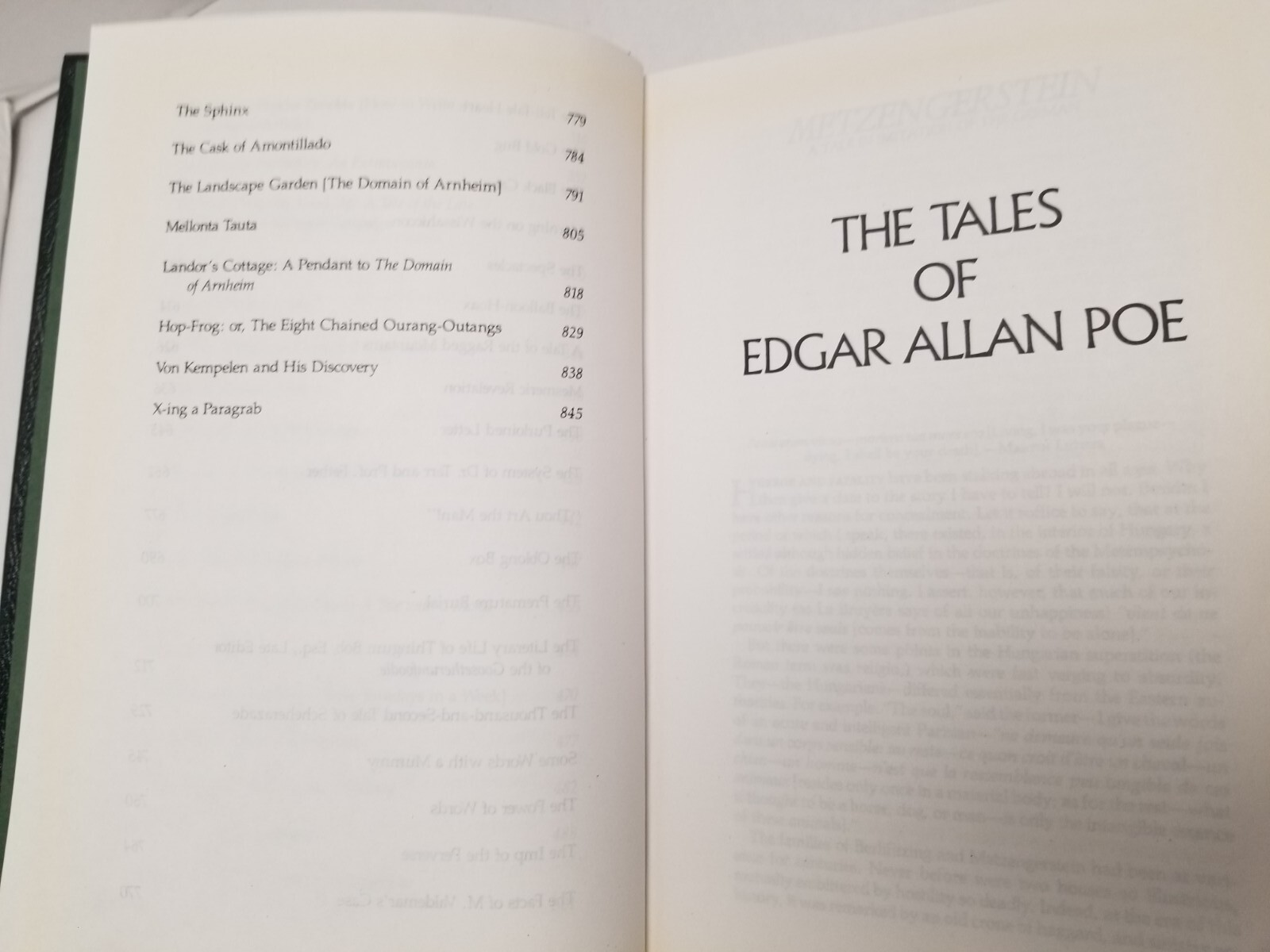 Tales of Edgar Allan Poe Leather Bound Gold Edge Ribbon Bookmark Luxury Edition