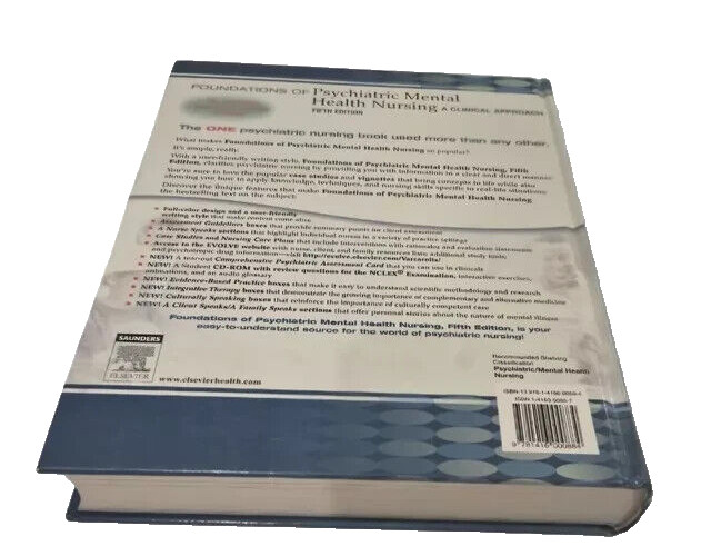 Foundations Of Psychiatric Mental Health Nursing 5TH Edition Hardcover 864 PAGES