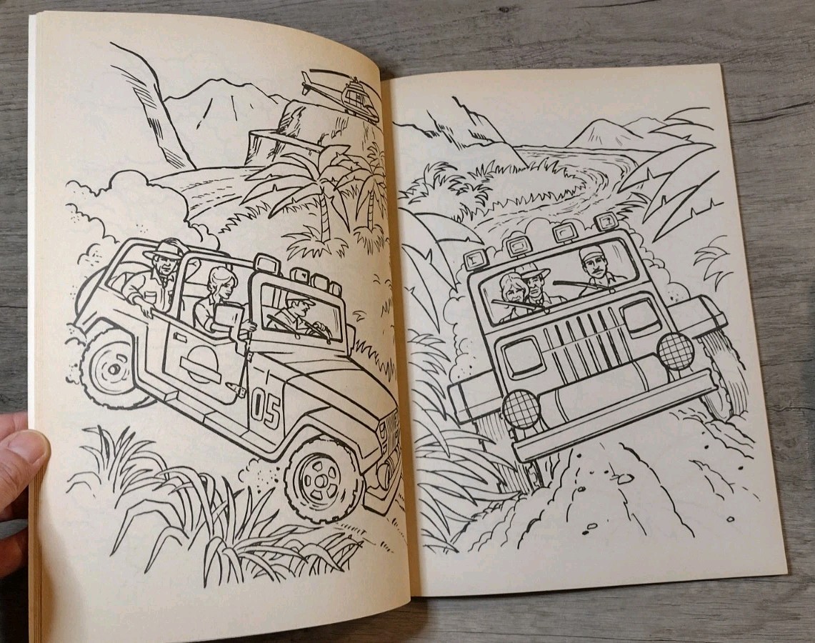 UNUSED Vintage 1993 Jurassic Park Coloring Book Dinosaurs