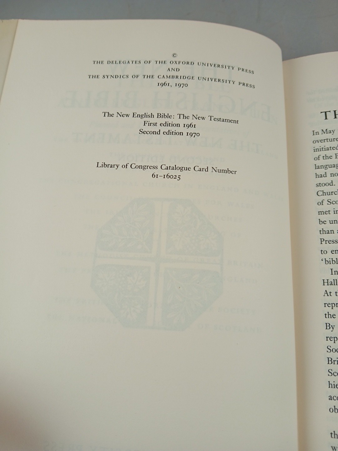 The New English Bible New Testament Library Edition 2nd Edi Oxford Cambri