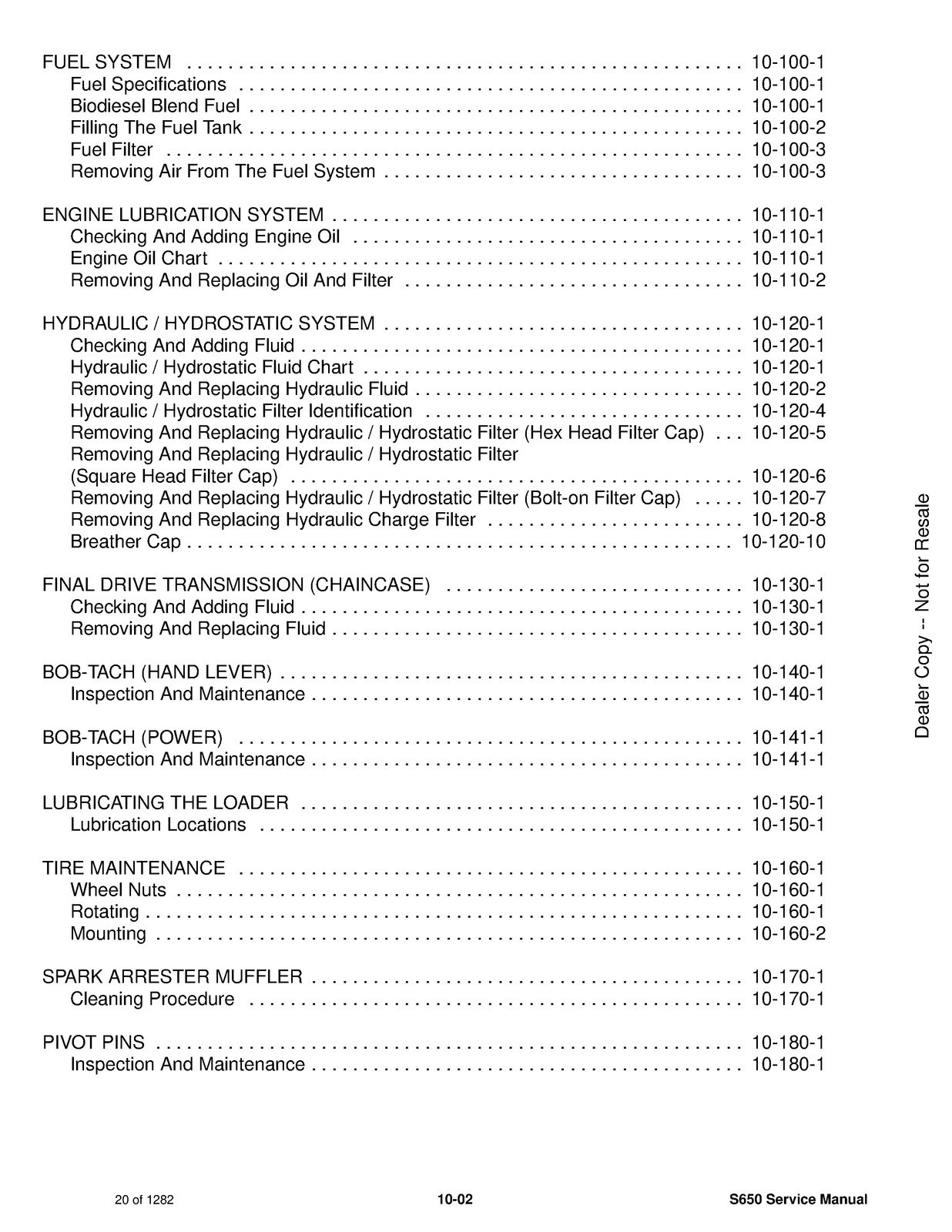 BOBCAT S650 Skid Steer Loader Service Manual SN A3NV11001 Up 2018, FOLDOUTS